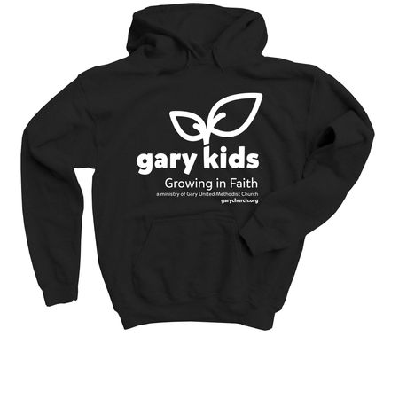 Gary Kids Church Merch, a Black Youth Pullover Hoodie