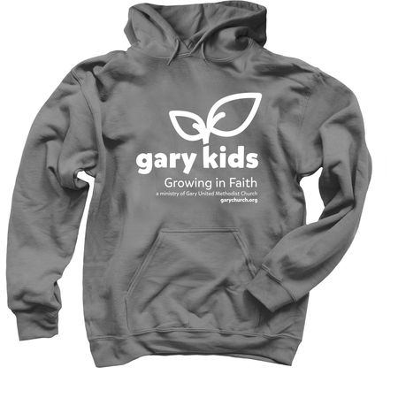 Gary Kids Church Merch, a Charcoal Pullover Hoodie