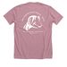 NEER North Logo, a Heather Orchid Premium Unisex Tee (back-view)