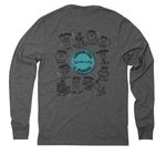 2026 Chapter Shirt, a Aluminum Grey Allmade Eco Triblend Long Sleeve Tee (back-view)