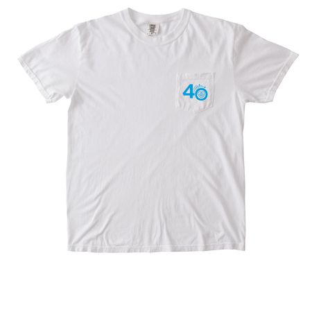 Common Hope 40th Pocket Tee, a White Comfort Colors Pocket Tee