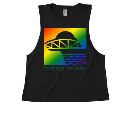 Rescue With Pride, a Deep Black Allmade Eco Triblend Women?s Muscle Tank
