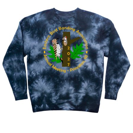 27 Meeting Large Logo Long Sleeve, a Black Tie Dye Crewneck Sweatshirt