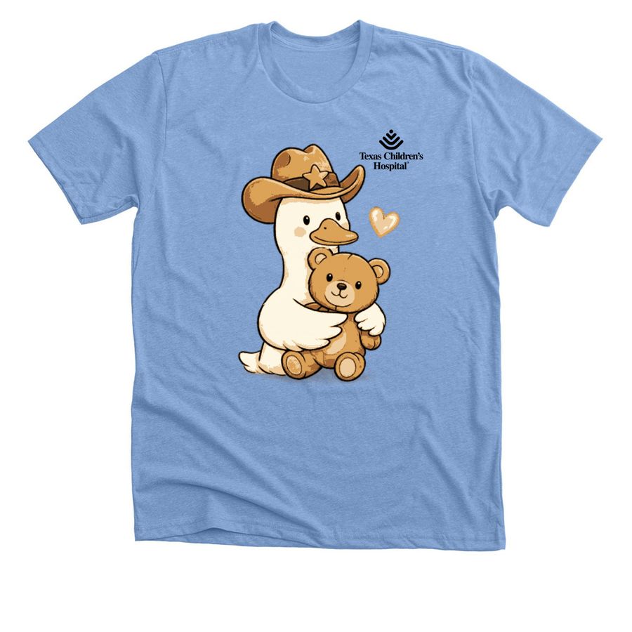 Silly Goose Crew, a Heather Carolina Blue Premium Unisex Tee