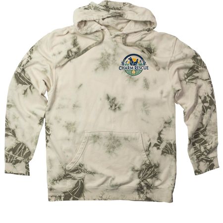 Zip Up Rescued is my favorite breed, a Olive Tie Dyed Pullover Hoodie
