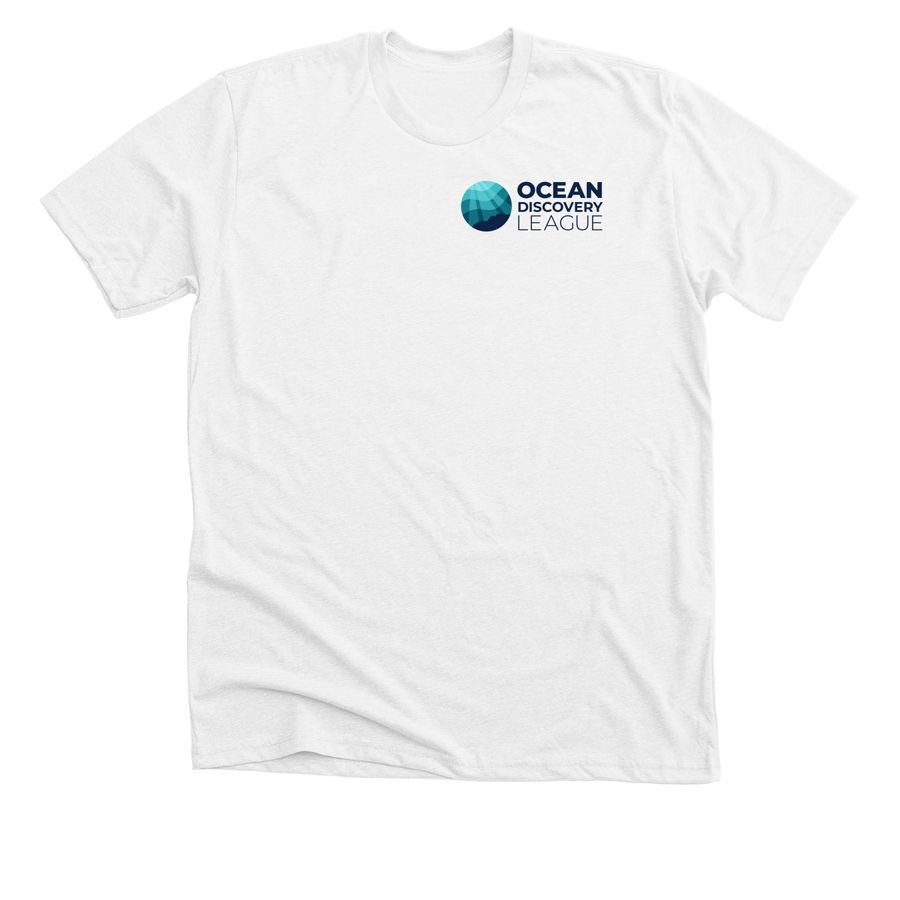 Short-Sleeve T-Shirts (White, Side Logo), a Solid White Blend Premium Unisex Tee