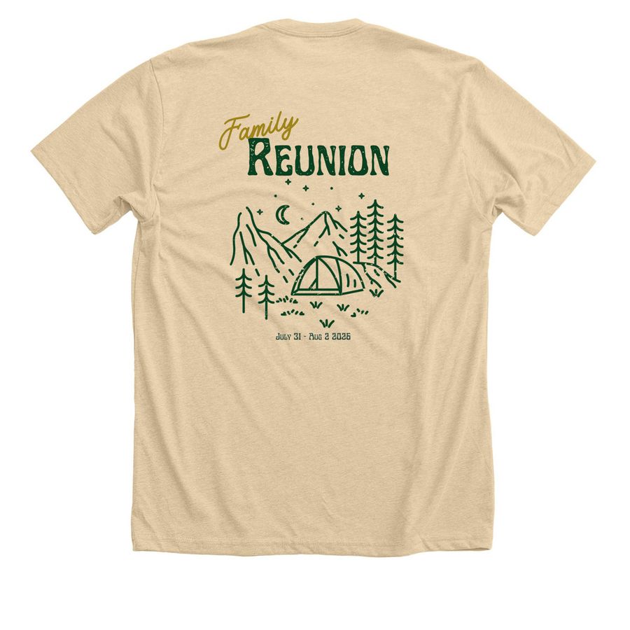 Christian Allen Family Reunion Tshirt, a Heather Soft Cream Premium Unisex Tee (back-view)
