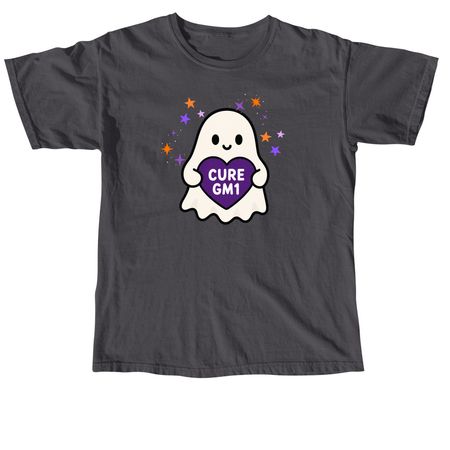 Cure GM1 Ghost for Halloween, a Graphite Comfort Colors Unisex Tee