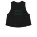 Tank Tops, a Solid Black Blend Women?s Cropped Racerback Tank