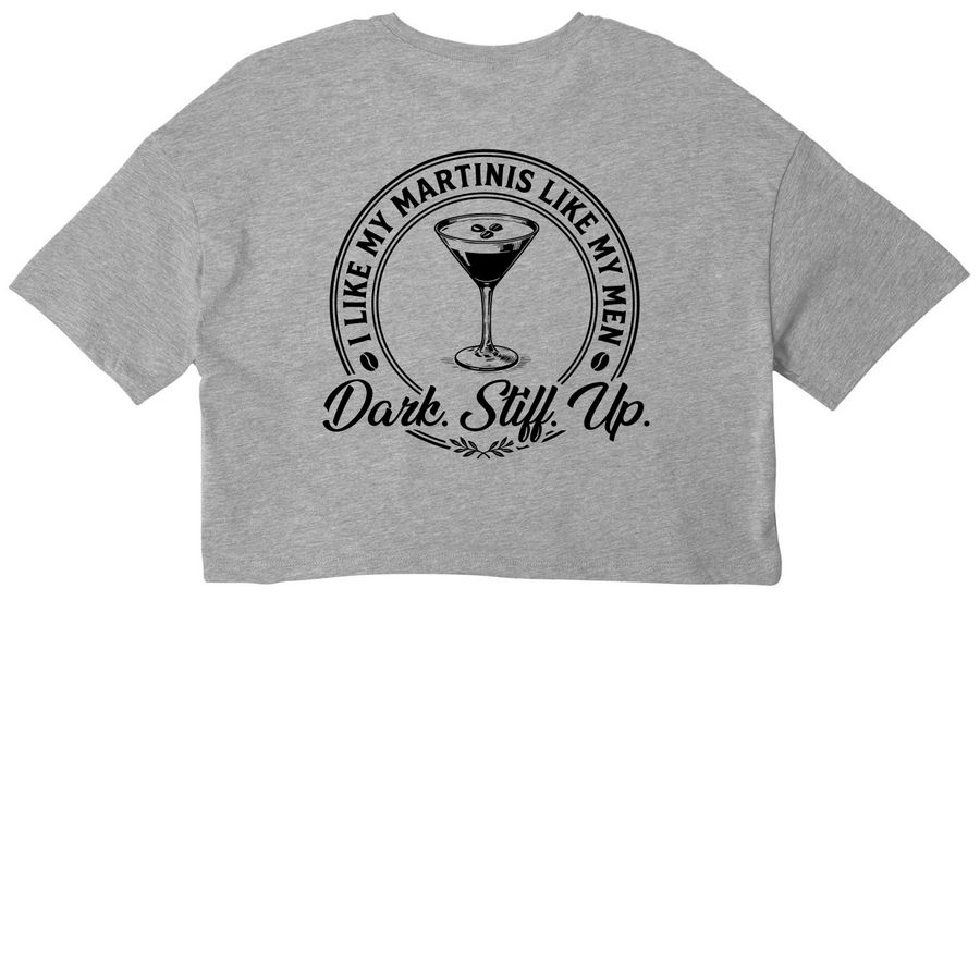 Stuffed Olive Espresso Martini Gear, a Athletic Heather Women?s Cropped Cotton Tee
