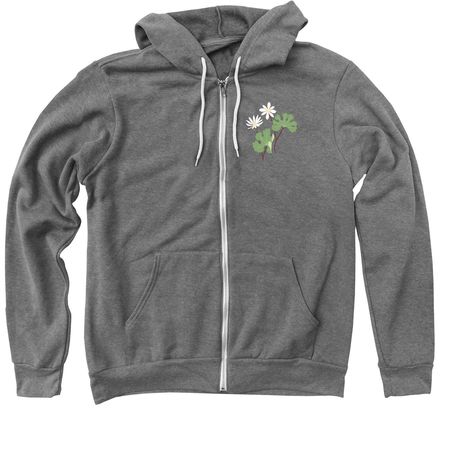 Excellent Ephemerals, a Deep Heather Zip Up Hoodie
