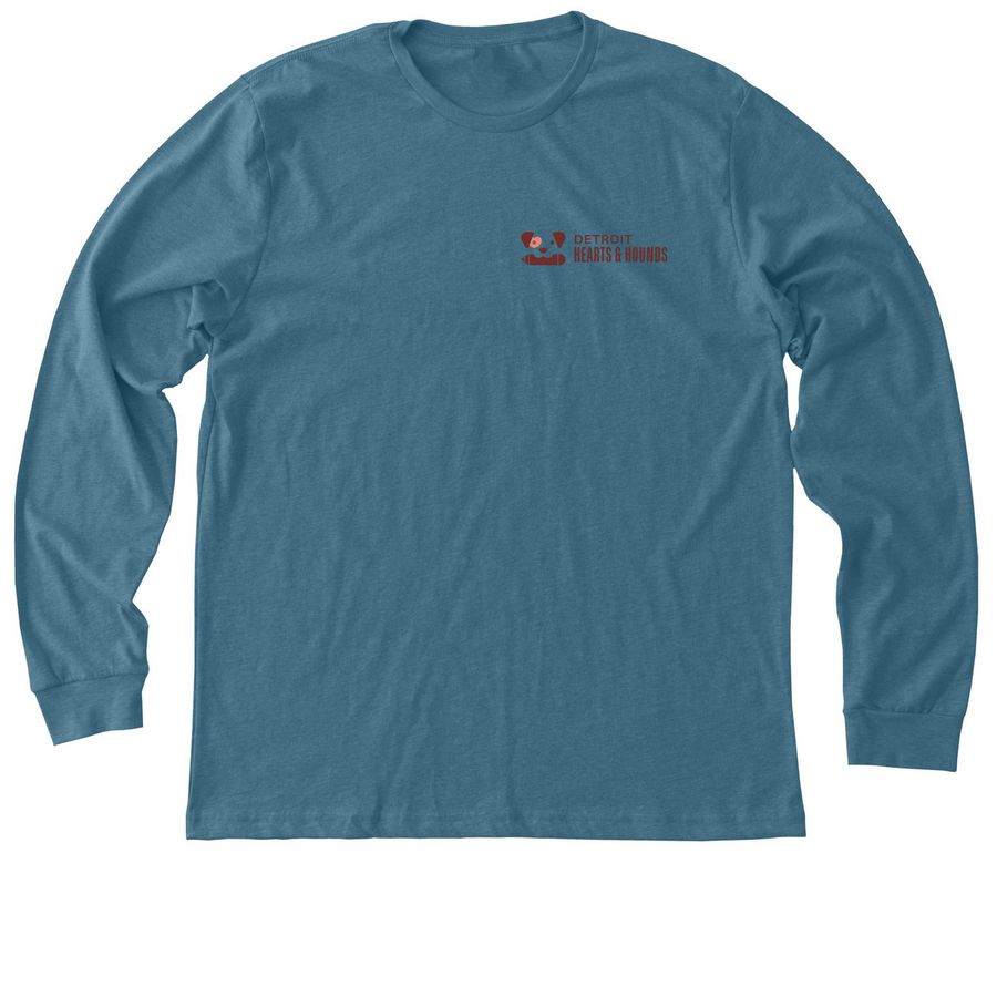 Save the Strays, a Heather Deep Teal Premium Long Sleeve Tee