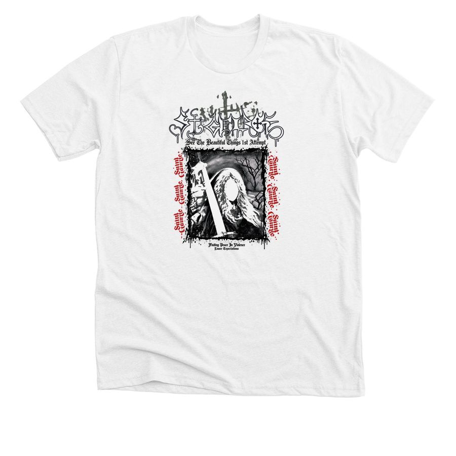 Saint George The Beautiful Mage Seraphic Hera, a Solid White Blend Premium Unisex Tee