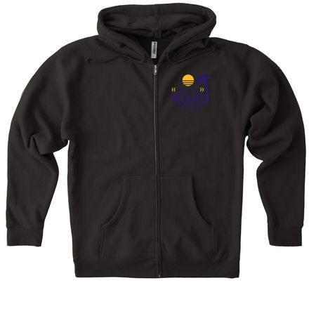 Miami Sweatshirts Hoodies, a Black Heavyweight Zip Up Hoodie