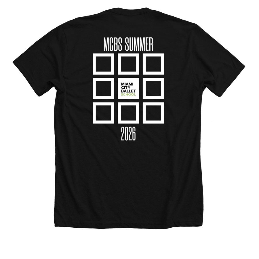 2026 Summer Intensive Shirts (White Logo), a Solid Black Blend Premium Unisex Tee (back-view)