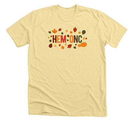 Fall Hem Onc, a Heather French Vanilla Premium Unisex Tee