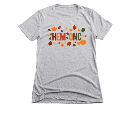 Fall Hem Onc, a Dark Heather Grey Women's Slim Fit Tee