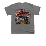 She's from Cornerstone, a Charcoal Youth Unisex Tee (back-view)