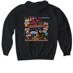 She's from Cornerstone, a Black Gildan Softstyle Pullover Hoodie (back-view)