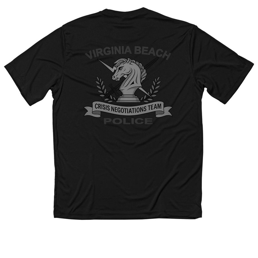 Blackout front/back-Performance Material, a Black Classic Performance Tee (back-view)