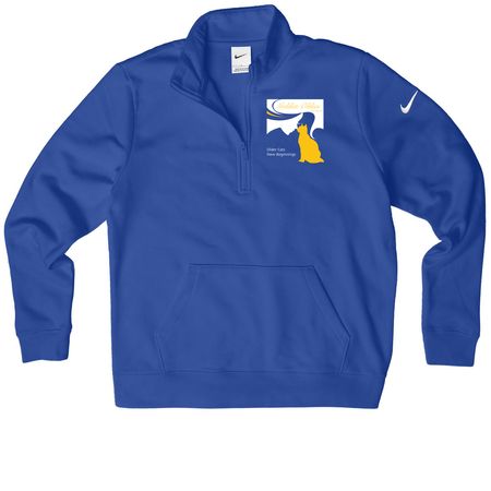 Golden Oldies Performance Outerwear, a Game Royal Nike Women's Club Half Zip Pullover