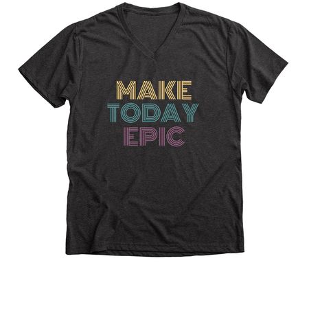 Epic Tee!, a Dark Grey Heather Premium V-Neck Tee