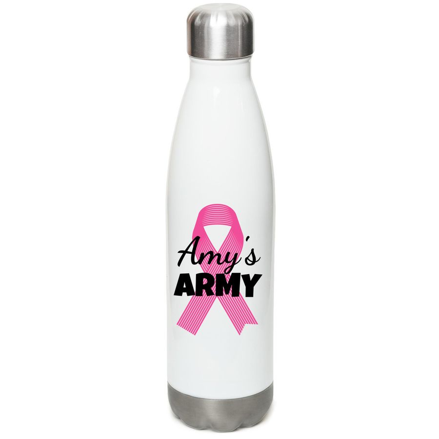 Amy's ARMY Water Bottle, a White Stainless Steel Water Bottle