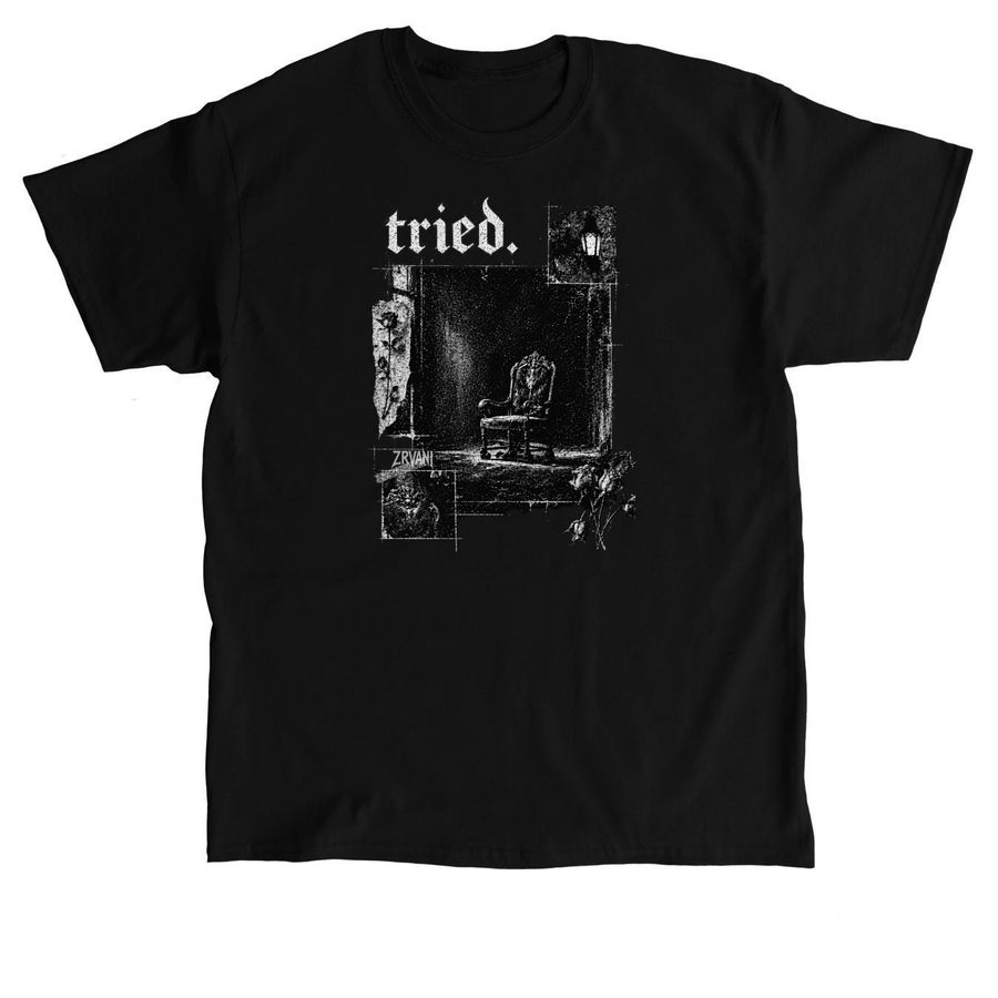 tried. design, a Black Classic Unisex Tee