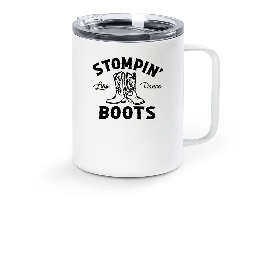 Stainless Steel Travel Mug, a White Stainless Steel Travel Mug
