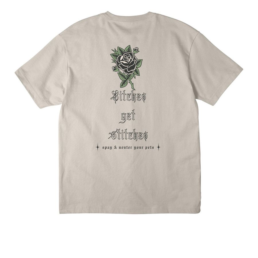 Bitches Get Stitches pt.2, a Dust Unisex Heavyweight Tee (back-view)