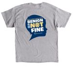 Benign is Not Fine, a Sport Grey Classic Unisex Tee (back-view)