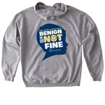 Benign is Not Fine, a Sport Grey Gildan Softstyle Pullover Hoodie (back-view)
