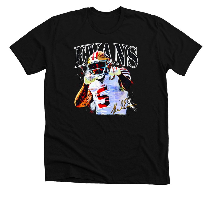 Mike Evans San Francisco 49ers NFL Player and, a Solid Black Blend Premium Unisex Tee