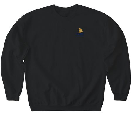 Be A Serious Goose About Your Health, a Black Softstyle Crewneck Sweatshirt