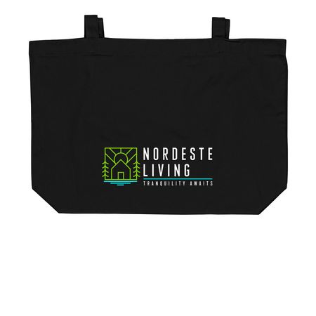 Save the Trees, a Black Large Organic Cotton Tote Bag