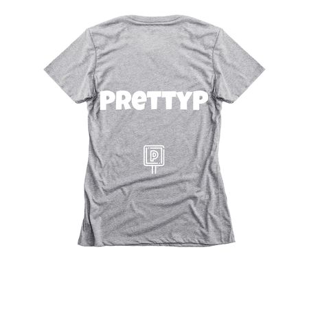 Pretty Grlz Run Da World T-shirt, a Dark Heather Grey Women's Slim Fit Tee (back-view)