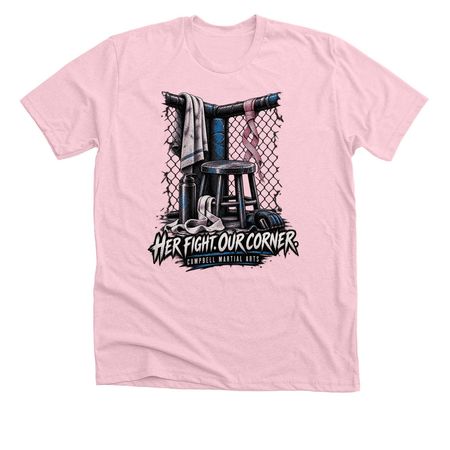 Her Fight, a Heather Pink Premium Unisex Tee