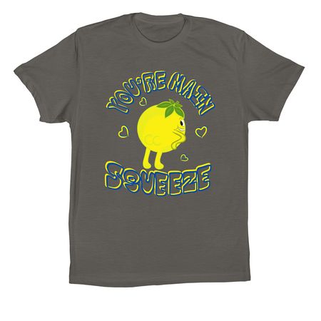 Main Squeeze Lemon, a Asphalt Premium Cotton Tee