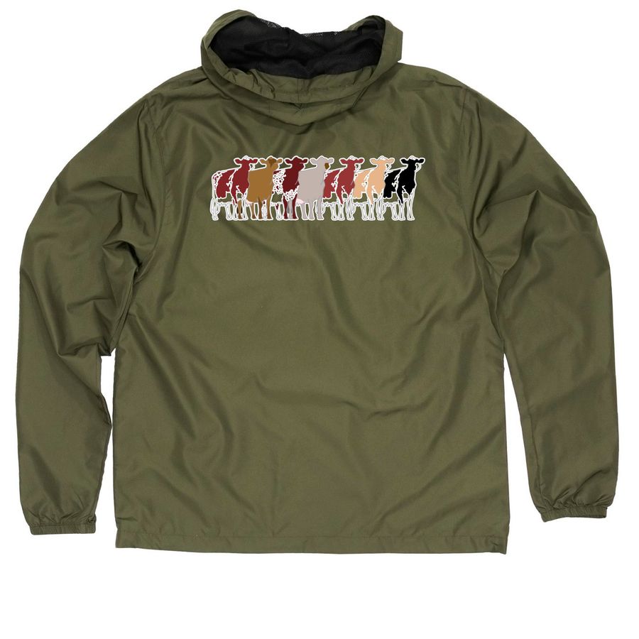 NEABSS Windbreaker, a Army Quarter-Zip Windbreaker (back-view)
