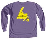 CFA Gander Islander, a Grape Comfort Colors Long Sleeve Tee (back-view)