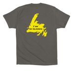 CFA Gander Islander, a Asphalt Premium Cotton Tee (back-view)