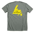 CFA Gander Islander, a Deep Heather Premium Unisex Tee (back-view)