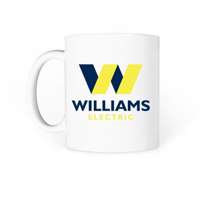 Williams Electric Mug, a White Coffee Mug (back-view)