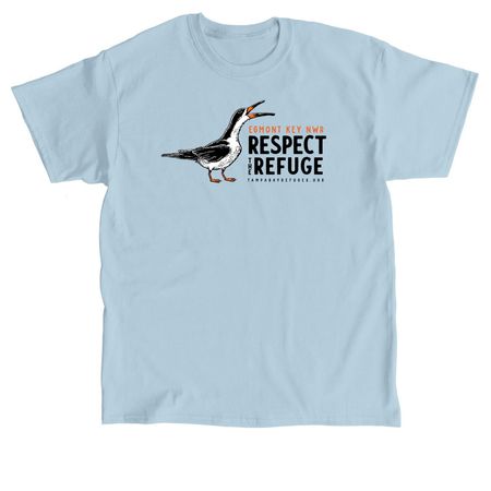 Egmont Key Respect the Refuge T-Shirts, a Light Blue Classic Unisex Tee