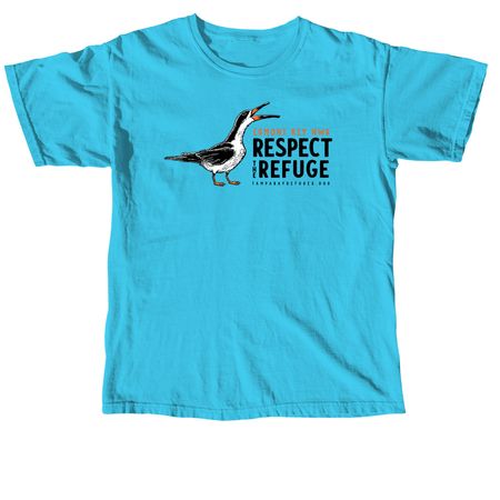 Egmont Key Respect the Refuge T-Shirts, a Lagoon Blue Comfort Colors Unisex Tee