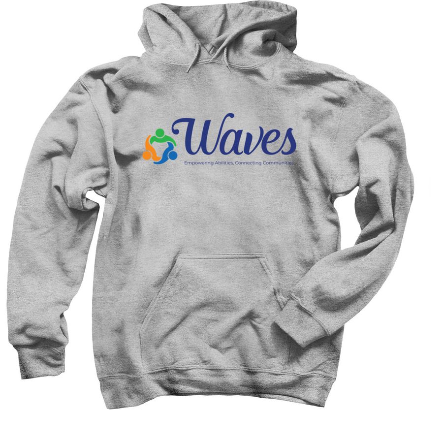 Waves of Warmth, a Sport Grey Pullover Hoodie