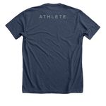 OPS Competition Tee (Navy), a Heather Navy Premium Unisex Tee (back-view)