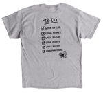 Udenberg Garage "To-Do List" collection, a Sport Grey Classic Unisex Tee (back-view)