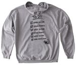 Udenberg Garage "To-Do List" collection, a Sport Grey Gildan Softstyle Pullover Hoodie (back-view)