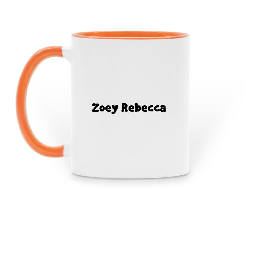 Simp Juice, a Orange Two-Tone Ceramic Mug (back-view)